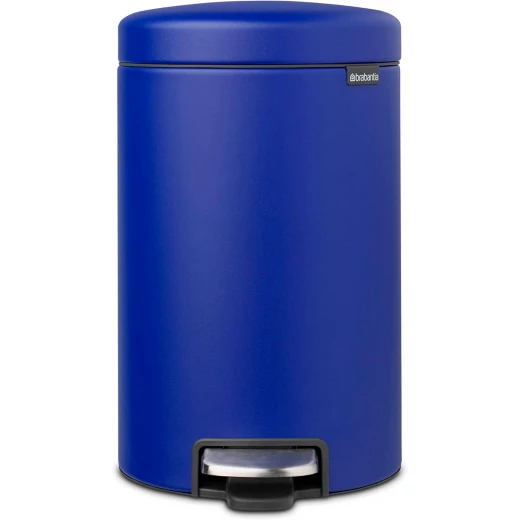 Brabantia - NewIcon Pedal Bin 12L - Medium Waste Bin for Kitchen or Bedroom - Soft Closing Lid - Light Pedal Operation - with Removable Inner Bucket - Non-Slip Base - Powerful Blue - 25 x 34 x 41 cm Brabantia - NewIcon Pedal Bin 12L - Medium Waste Bin for Kitchen or Bedroom - Soft Closing Lid - Light Pedal Operation - with Removable Inner Bucket - Non-Slip Base - Powerful Blue - 25 x 34 x 41 cm