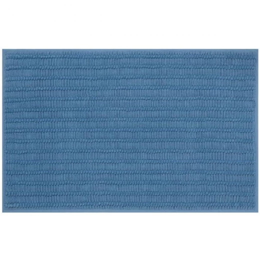 Spirella Ada Bath Rug Blue 100% Cotton Non-Slip Bathroom Mat, 50x80cm Washable & Quick-Dry Spirella Ada Bath Rug Blue 100% Cotton Non-Slip Bathroom Mat, 50x80cm Washable & Quick-Dry