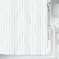 Spirella Alina Shower Curtain Grey, 180x200 cm, 100% Polyester, Anti-Mould & Antibacterial, Water-Repellent, Easy-Clean, Opaque