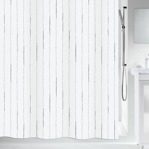 Spirella Alina Shower Curtain Grey, 180x200 cm, 100% Polyester, Anti-Mould & Antibacterial, Water-Repellent, Easy-Clean, Opaque Spirella Alina Shower Curtain Grey, 180x200 cm, 100% Polyester, Anti-Mould & Antibacterial, Water-Repellent, Easy-Clean, Opaque