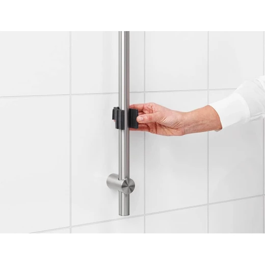 ReNew Shower Caddy Dark Grey, Rust-Resistant, No-Drill Mounting, Compact & Adjustable, Fits 16–28mm Shower Rods, 2kg Load Capacity - Brabantia - Image 5