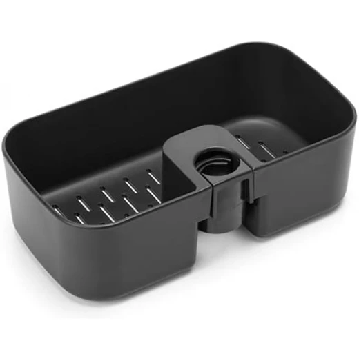 ReNew Shower Caddy Dark Grey, Rust-Resistant, No-Drill Mounting, Compact & Adjustable, Fits 16–28mm Shower Rods, 2kg Load Capacity - Brabantia - Image 2