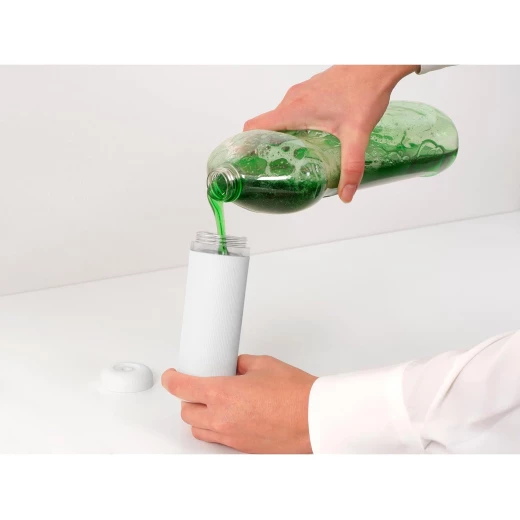 Brabantia SinkStyle Soap Squeezer Washing Up Liquid Dispenser (Fresh White) Non-Drip, Easy Refill Screw Bottom, Easy Grip, Stylish Kitchen Accessory 190 ml - Brabantia - Image 2
