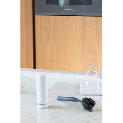 Brabantia SinkStyle Soap Squeezer Washing Up Liquid Dispenser (Fresh White) Non-Drip, Easy Refill Screw Bottom, Easy Grip, Stylish Kitchen Accessory 190 ml - Brabantia - Image 3