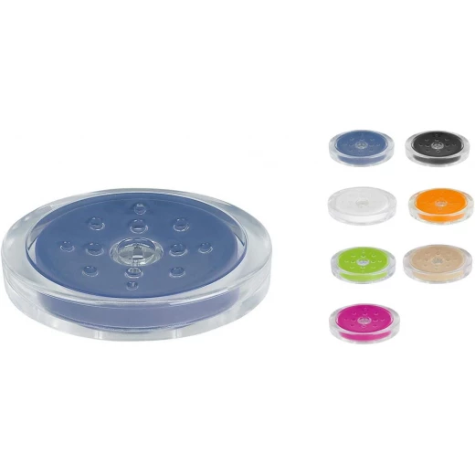 Spirella Sydney Acrylic Soap Dish Blue, 13x10x3 cm, Durable & Hygienic, Modern Design, Compact Bathroom Accessory - Spirella - Image 2