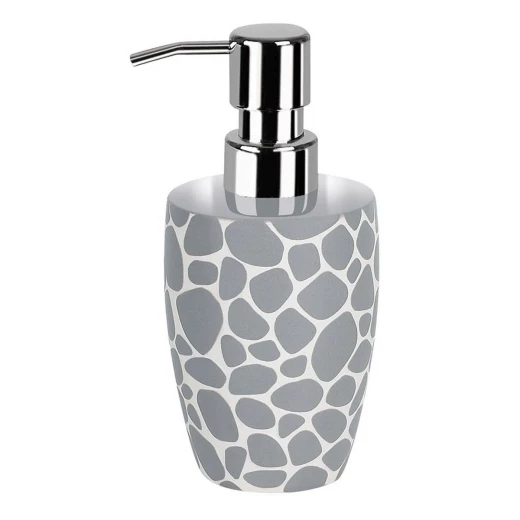 Spirella Darwin Pebble Soap Dispenser Grey, 14.5 x 8 cm, Stone-Look Bathroom Accessory, Durable Ceramic Pump Bottle Spirella Darwin Pebble Soap Dispenser Grey, 14.5 x 8 cm, Stone-Look Bathroom Accessory, Durable Ceramic Pump Bottle