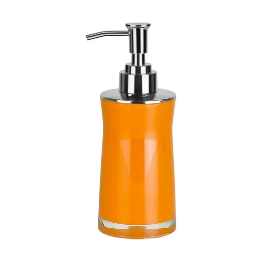 Spirella Sydney Soap Dispenser Orange with Silver Accents, 18.5 cm Height, Durable Acrylic, Refillable, Stylish Bathroom Accessory Spirella Sydney Soap Dispenser Orange with Silver Accents, 18.5 cm Height, Durable Acrylic, Refillable, Stylish Bathroom Accessory