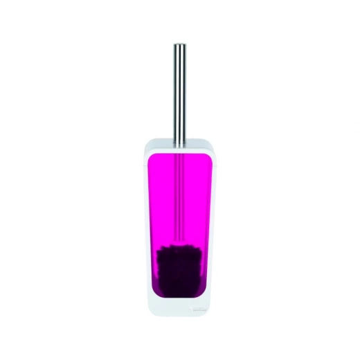 Spirella Vision Toilet Brush Transparent Acrylic, Dia 19.5 cm x H 39 cm, Modern Floor-Standing Design, Easy-Clean & Durable Fuchsia Spirella Vision Toilet Brush Transparent Acrylic, Dia 19.5 cm x H 39 cm, Modern Floor-Standing Design, Easy-Clean & Durable Fuchsia