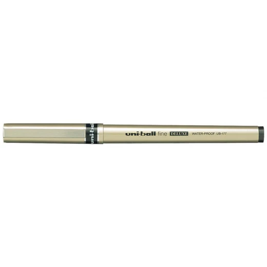 Uni-Ball Deluxe Rollerball Pen UB-177, 0.7mm Fine Tip, Blue Ink Smooth Liquid Ink, Precision Writing, Pack of 1 Uni-Ball Deluxe Rollerball Pen UB-177, 0.7mm Fine Tip, Blue Ink Smooth Liquid Ink, Precision Writing, Pack of 1
