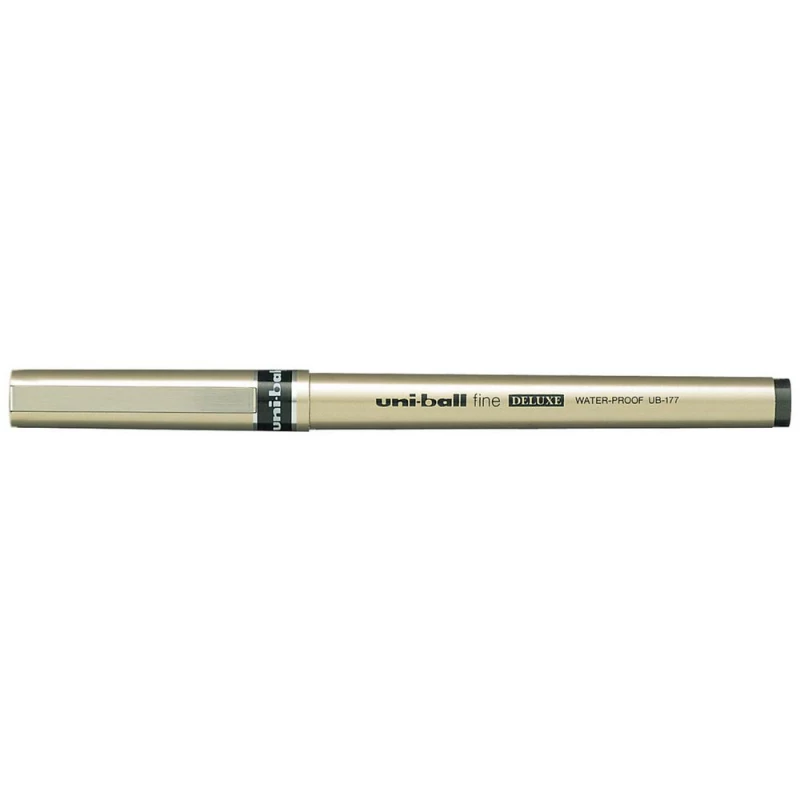 Uni-Ball Deluxe Rollerball Pen UB-177, 0.7mm Fine Tip, Blue Ink Smooth Liquid Ink, Precision Writing, Pack of 1 - uniball