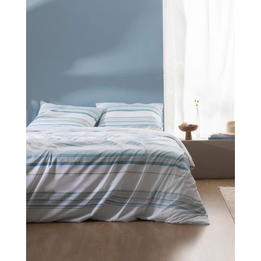طقم غطاء لحاف كينغ من سوريل قطن رانفورس 100%، لون فيروزي، 4 قطع غطاء لحاف 240×220 سم، ملاءة مطاطية 240 من مدام كوكو×260 سم، 2 كيس وسادة، صناعة تركية طقم غطاء لحاف كينغ من سوريل قطن رانفورس 100%، لون فيروزي، 4 قطع غطاء لحاف 240×220 سم، ملاءة مطاطية 240 من مدام كوكو×260 سم، 2 كيس وسادة، صناعة تركية