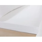 مفرش سرير مفرد سيبيلا, 160×240 سم، نسيج ساتان أبيض، 100% قطن, مفرش ناعم وقابل للتنفس، قماش متين، صناعة تركية من مدام كوكو - مدام كوكو