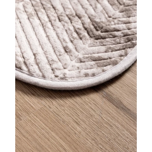 طقم دعاسات حمام إيز, قطعتان، رمادي، 50×80 + 45×50 سم، بوليستر 100%، قاعدة مانعة للانزلاق، ملمس ناعم، ارتفاع الوبر 10 مم، صناعة تركية - مدام كوكو - Image 3