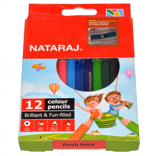 Nataraj 12-Color Pencils, Brilliant Colors with Smooth Blending, Durable, Break-Resistant Leads, Ideal for Drawing, Sketching & Art Projects, Soft & Comfortable to Use Nataraj 12-Color Pencils, Brilliant Colors with Smooth Blending, Durable, Break-Resistant Leads, Ideal for Drawing, Sketching & Art Projects, Soft & Comfortable to Use