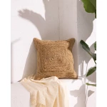 غطاء وسادة مزخرف من القطن من أورساي - طبيعي - 50×50 سم من مدام كوكو - مدام كوكو