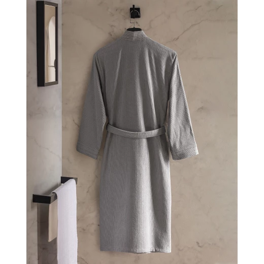روب حمام كيمونو موحد للجنسين رييلا المقاس L-XL  ناعم وعالي الامتصاص للرجال والنساء من مدام كوكو - مدام كوكو - Image 4