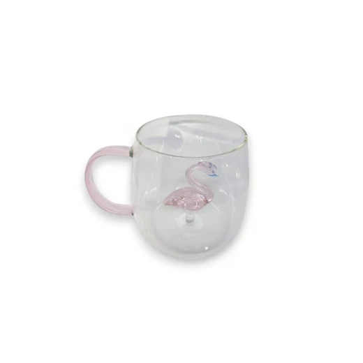Timeless Gifts Elegant Glass Cup with Pink Flamingo Design, 350ml, 1 Piece, Aesthetic Cup for Hot & Cold Drinks,Cute Gift for Her Timeless Gifts Elegant Glass Cup with Pink Flamingo Design, 350ml, 1 Piece, Aesthetic Cup for Hot & Cold Drinks,Cute Gift for Her