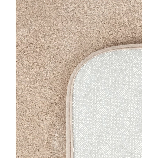 طقم سجاد حمام 2 قطعة من كارول, لون موكا (Mink)، ناعم وغير قابل للانزلاق، 100% بوليستر، مقاسات 50×80 سم و45×50 سم, صناعة تركية من مدام كوكو - مدام كوكو - Image 2