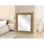 مرآة أوبيرت, بإطار أخضر، مقاس 48×54.5 سم، تصميم أنيق من البلاستيك والزجاج، مرآة حائط ديكورية, صناعة تركية من مدام كوكو - مدام كوكو