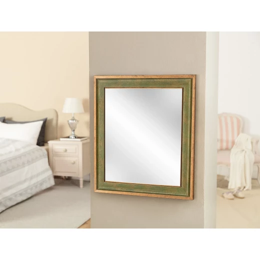 مرآة أوبيرت, بإطار أخضر، مقاس 48×54.5 سم، تصميم أنيق من البلاستيك والزجاج، مرآة حائط ديكورية, صناعة تركية من مدام كوكو مرآة أوبيرت, بإطار أخضر، مقاس 48×54.5 سم، تصميم أنيق من البلاستيك والزجاج، مرآة حائط ديكورية, صناعة تركية من مدام كوكو