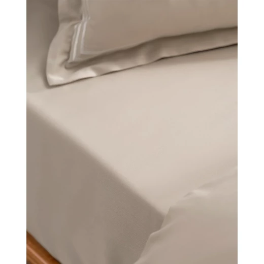 Madame COCO Clarette King Size Bamboo Satin Duvet Cover Set, 6-Piece Bedding Set, Beige, Ultra Soft 60% Bamboo 40% Cotton, Breathable, Silky Feel, 240x220 cm - Madame COCO - Image 3
