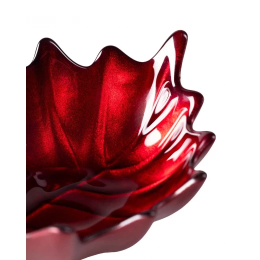 Madame COCO Alita Star Glass Bowl Red Decorative and Functional 14x11.8x4.7 cm Made in Turkey - Madame COCO - Image 4