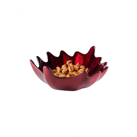 Madame COCO Alita Star Glass Bowl Red Decorative and Functional 14x11.8x4.7 cm Made in Turkey - Madame COCO - Image 2