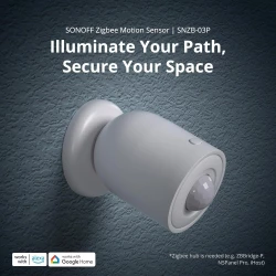 SONOFF SNZB-03P Zigbee Motion Sensor, 3-Year Battery Life, for Alert System and Automations Wireless Motion Detector, SONOFF Zigbee Bridge Required, Batteries