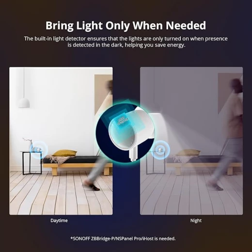 مستشعر الوجود البشري من سونوف SNZB-06P Zigbee، كاشف حركة ذكي Zigbee مع رادار cmWave بتردد 5.8 جيجاهرتز، يتطلب جسر ZigBee (1) - سونوف - Image 4