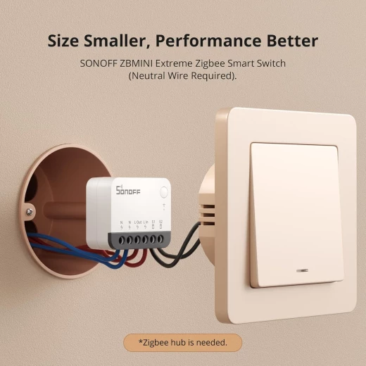 مفتاح إضاءة ذكي SONOFF ZigBee، يتطلب محور من سونوفZigbee، تحكم صوتي ذكي مع Alexa وGoogle Home، يتطلب خطًا محايدًا، جهاز منزلي ذكي، مفتاح Zigbee ZBMINIR2 - سونوف - Image 10