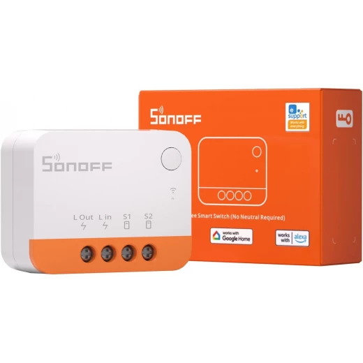 مفتاح الإضاءة الذكي SONOFF ZBMINIL2 Extreme Zigbee (ثنائي الاتجاه)، يعمل مع Alexa وSmartThings Hub وGoogle Home وSONOFF ZBBridge-P، يتطلب محور ZigBee، لا يتطلب سلكًا محايدًا