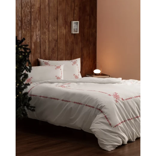 طقم غطاء لحاف مزدوج روس، قطن 100% رانفورس، أحمر، شرشف مطاطي، ناعم ومتين، 200x220 سم، صناعة تركية من مدام كوكو طقم غطاء لحاف مزدوج روس، قطن 100% رانفورس، أحمر، شرشف مطاطي، ناعم ومتين، 200x220 سم، صناعة تركية من مدام كوكو