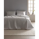 Madame COCO Rennes Double Bedspread Set, Gray, Modern Design, 100% Polyester, Includes Bedspread (250x260 cm) & 2 Pillowcases - Madame COCO