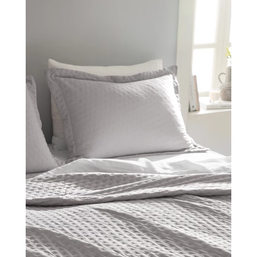 Madame COCO Rennes Double Bedspread Set, Gray, Modern Design, 100% Polyester, Includes Bedspread (250x260 cm) & 2 Pillowcases - Madame COCO - Image 2