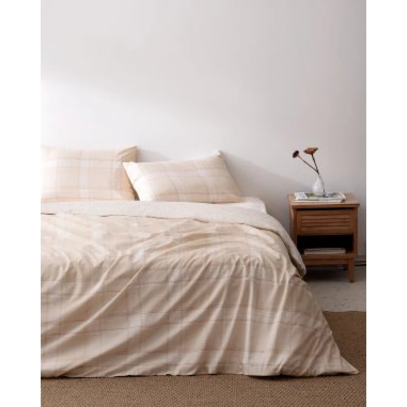 طقم غطاء لحاف مزدوج بلانش – 200×220 سم + 2 × (50×70 سم) + 230×260 سم من مادام كوكو - مدام كوكو