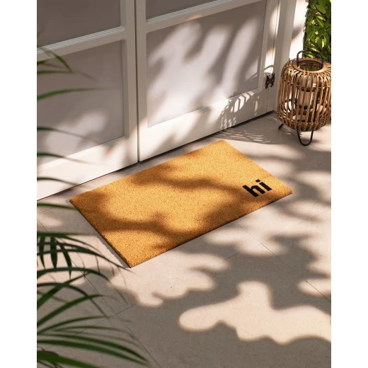 دعاسة باب تولبياك طبيعية، من ألياف جوز الهند وPVC، تصميم أنيق، مقاس 45×75 سم من مدام كوكو دعاسة باب تولبياك طبيعية، من ألياف جوز الهند وPVC، تصميم أنيق، مقاس 45×75 سم من مدام كوكو