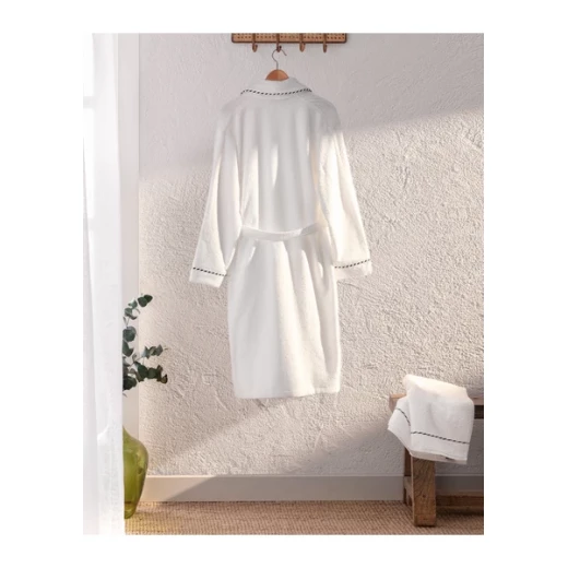 طقم روب حمام موحّد للجنسين بياقة شال جاك – مقاس L - XL من مادام كوكو - مدام كوكو - Image 2