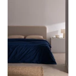 Madame COCO Manon Double Duvet Cover 100% Cotton Ranforce, Navy Blue, Soft & Durable Bedding, 200x220 cm, Timeless Collection - Madame COCO