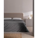 غطاء لحاف مزدوج مانون - 100% قطن رانفورس، أنثراسيت، 200x220 سم - مجموعة تايملس بجودة عالية ومريحة من مدام كوكو - مدام كوكو