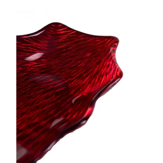 طبق سناك بيلدا, زجاج أحمر, 15x12 سم, لتقديم الكوكيز والوجبات الخفيفة, تصميم أنيق ومتين, صنع في تركيا من مدام كوكو - مدام كوكو - Image 4