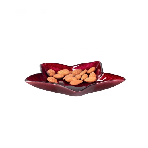 Madame COCO Perrin Red Star-Shaped Glass Plate, 15 cm, Stylish Serving Dish for Modern Tables, Durable & Elegant, Made in Turkey - Madame COCO - Image 3