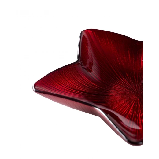 Madame COCO Perrin Red Star-Shaped Glass Plate, 15 cm, Stylish Serving Dish for Modern Tables, Durable & Elegant, Made in Turkey - Madame COCO - Image 2