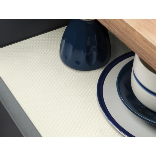 Madame COCO Gina Shelf Cover, Ecru, Non-Slip, Easy to Clean, Cut-to-Size EVA Liner for Drawers, Cabinets & Shelves, 45x150 cm Madame COCO Gina Shelf Cover, Ecru, Non-Slip, Easy to Clean, Cut-to-Size EVA Liner for Drawers, Cabinets & Shelves, 45x150 cm