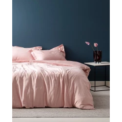 طقم غطاء لحاف إليسيا بحجم كينغ من الساتان المخطط مع غطاء لحاف 240×220 سم، 2 وسادة 50×70 سم (3 قطع)، ومفرش 240×260 سم – مادام كوكو