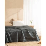 Madame COCO Mathilda Double Ecocell Plain Pique Anthracite, 50% Cotton 50% Lyocell, Soft & Breathable, 200x220 cm - Madame COCO