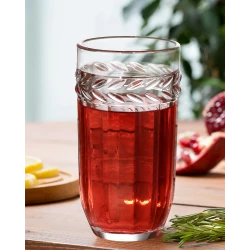 Madame COCO 4-Piece Beverage Glass Set Elegant Drinkware for Water, Juice & Cold Beverages 350ML