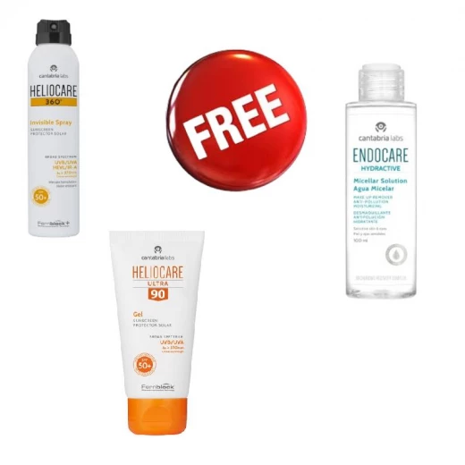 جل ألترا 90 SPF 50 بلس 50 مل واقي شمس من هيليوكير + هيليوكير 360 واقي الشمس بخاخ 200 مل + اندوكير محلول ميسيلار هايدراكتيف 100 مل جل ألترا 90 SPF 50 بلس 50 مل واقي شمس من هيليوكير + هيليوكير 360 واقي الشمس بخاخ 200 مل + اندوكير محلول ميسيلار هايدراكتيف 100 مل
