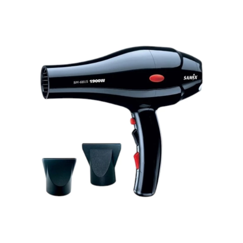 مجفف شعر SM-6815 بقوة 1900 واط  محرك AC احترافي إعدادات سرعة متعددة تجفيف سريع فلتر سهل التنظيف أداء قوي ومتين من ساميكس - ساميكس