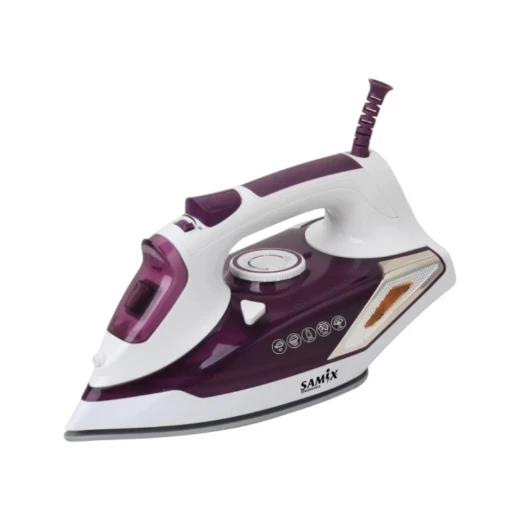 مكواة بخار SNK-2058، قوة 2200-2300 واط، قاعدة سيراميك غير لاصقة، نظام مضاد للترسبات، خزان ماء شفاف، إزالة التجاعيد بفعالية من ساميكس