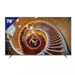 تلفزيون ذكي 70 بوصة QLED 4K بنظام أندرويد 13 مع شاشة مقاومة للكسر، تحكم صوتي، واي فاي، بلوتوث، منافذ HDMI و USB و LAN من ساميكس - ساميكس